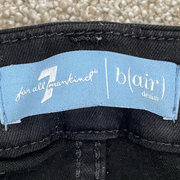 7 For All Mankind's Signature Soft & Light Stretch Black Denim Jeans Size 27 - Picture 6 of 8